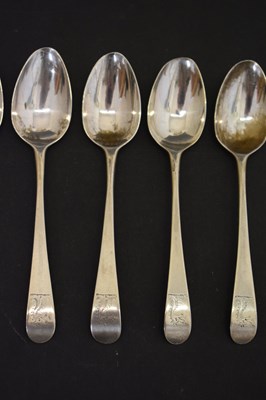 Lot 215 - Hester Bateman - Five George III silver teaspoons