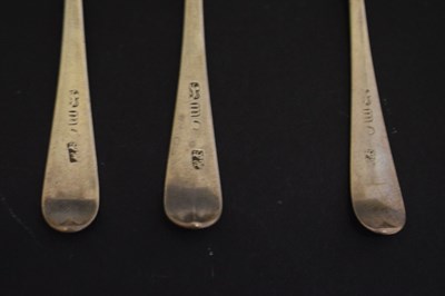 Lot 215 - Hester Bateman - Five George III silver teaspoons