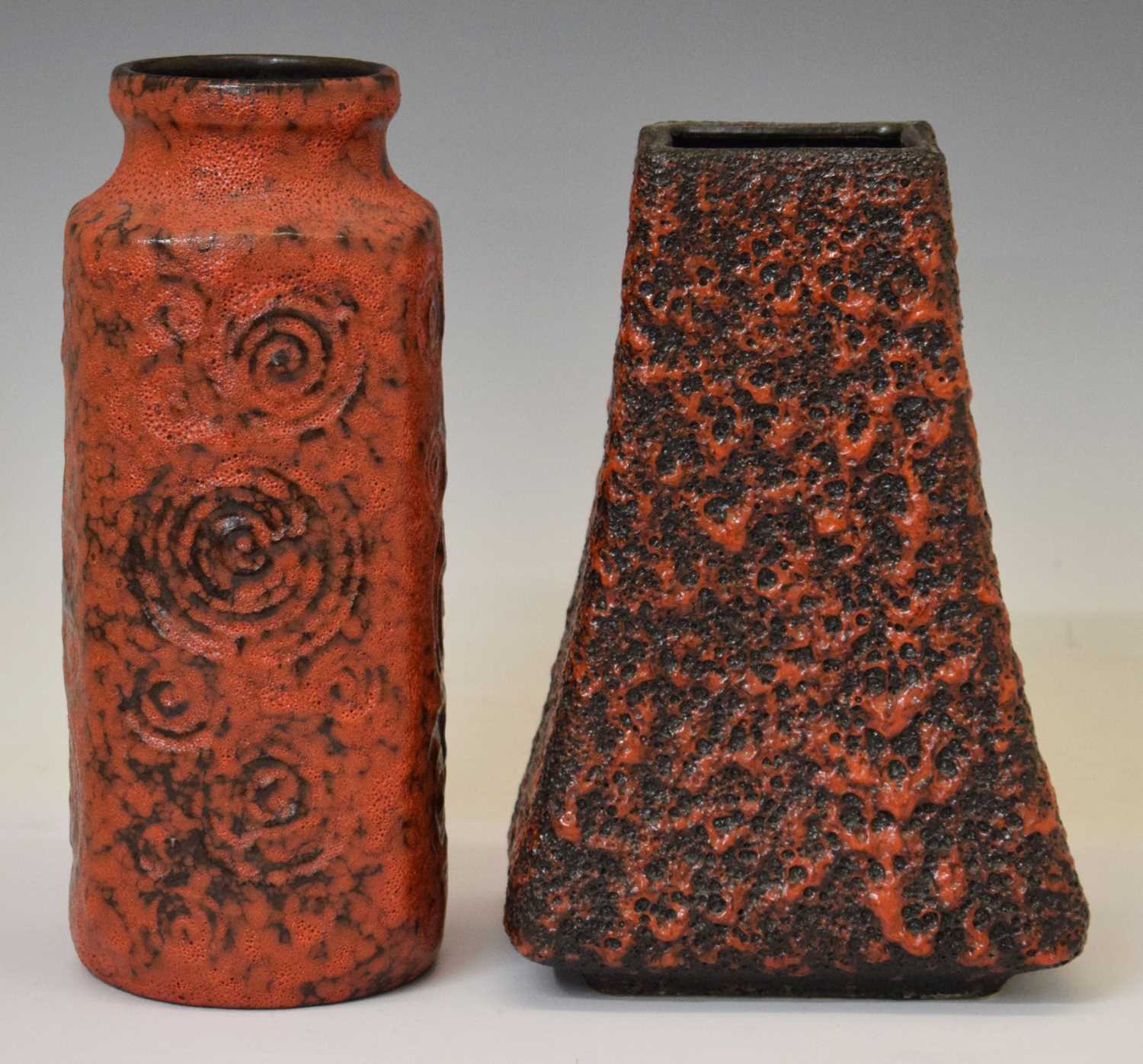 Lot 666 - Two 1970s West German 'Fat Lava' vases