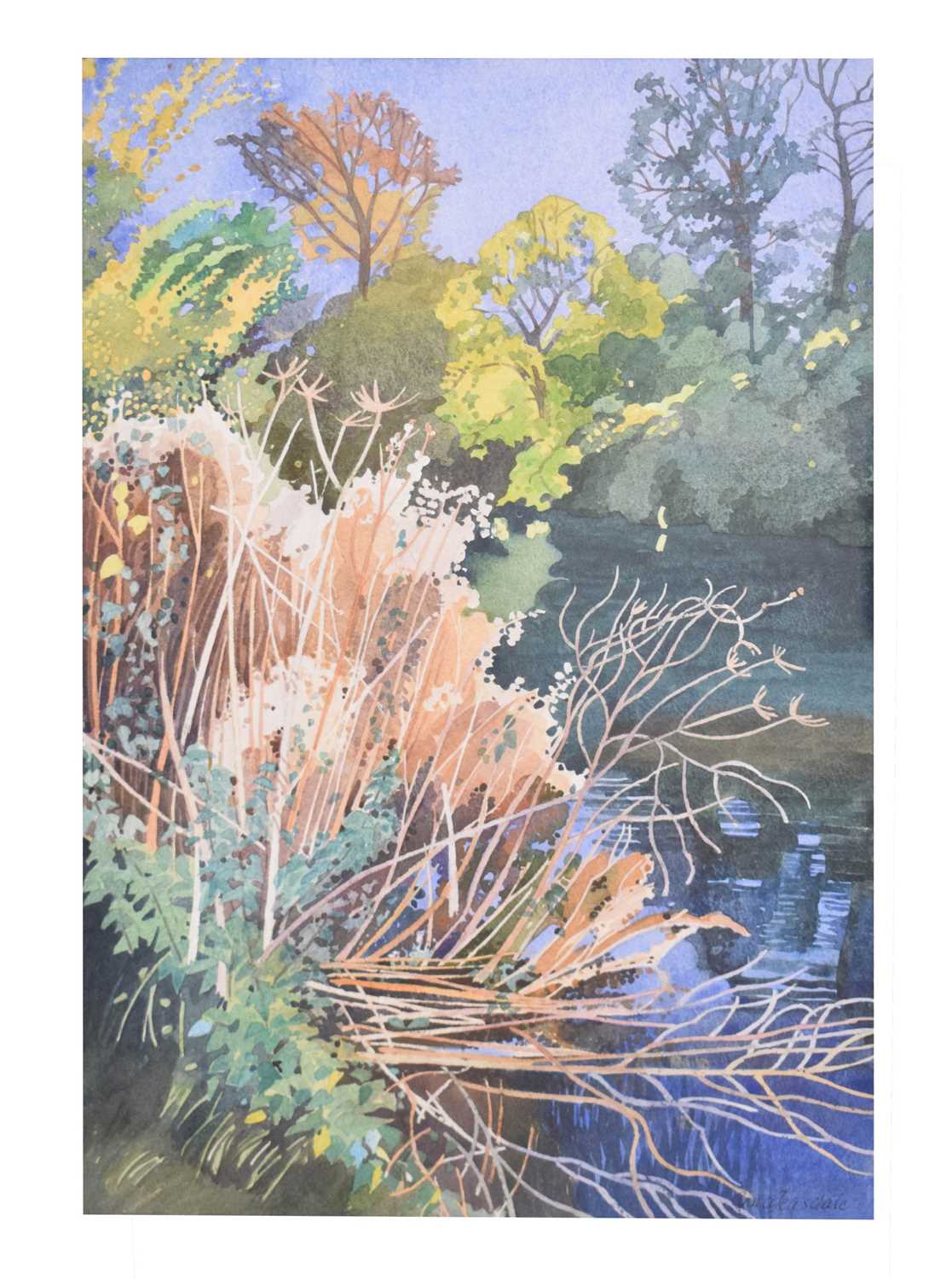 Lot 729 - Anna Teasdale (1932-2020) - Watercolour - River Avon, Bath