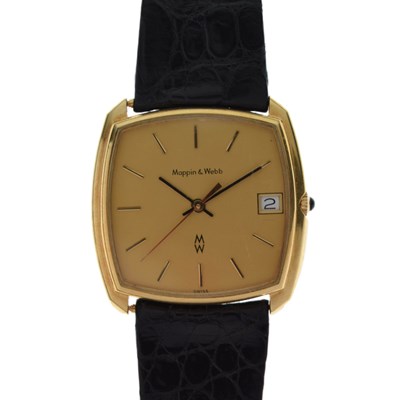 Lot 316 - Mappin & Webb - Gentleman's 18k gold cased wristwatch