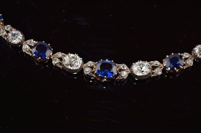 Lot 53 - Late Victorian diamond and sapphire necklace