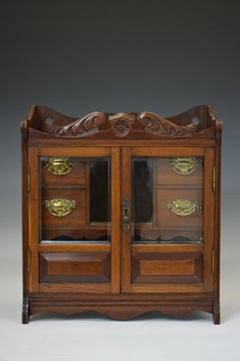 Lot 452 - Edwardian smokers table top cabinet