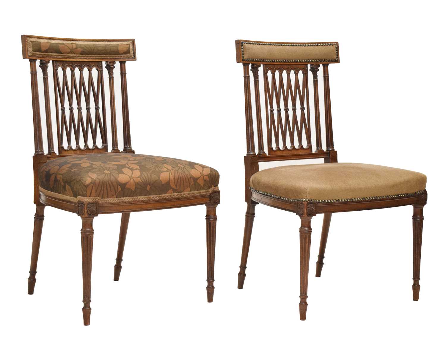 Lot 515 - Wright & Mansfield (1861-1884) for Haddo House - pair of mahogany dining chairs