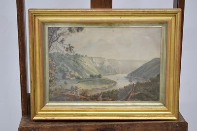Lot 391 - Nicholas Pocock OWS (British, 1740-1821) attr. - Watercolour - Avon Gorge from Leigh Woods