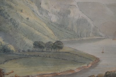 Lot 391 - Nicholas Pocock OWS (British, 1740-1821) attr. - Watercolour - Avon Gorge from Leigh Woods