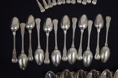 Lot 102 - Set of Kings pattern silver cutlery, twelve settings