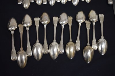 Lot 102 - Set of Kings pattern silver cutlery, twelve settings