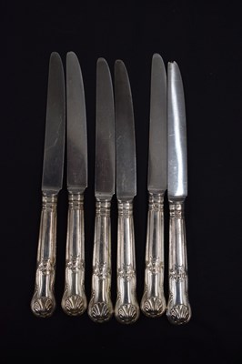 Lot 102 - Set of Kings pattern silver cutlery, twelve settings