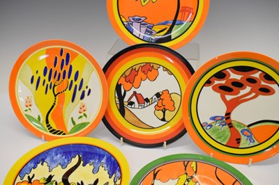 Lot 319 - Six Wedgwood/Bradford Exchange 'Bizarre World of Clarice Cliff' plates