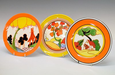 Lot 318 - Three Wedgwood/Bradford Exchange Clarice Cliff plates