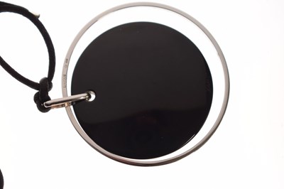 Lot 125 - Lalique 'black Cactus medal' silver pendant