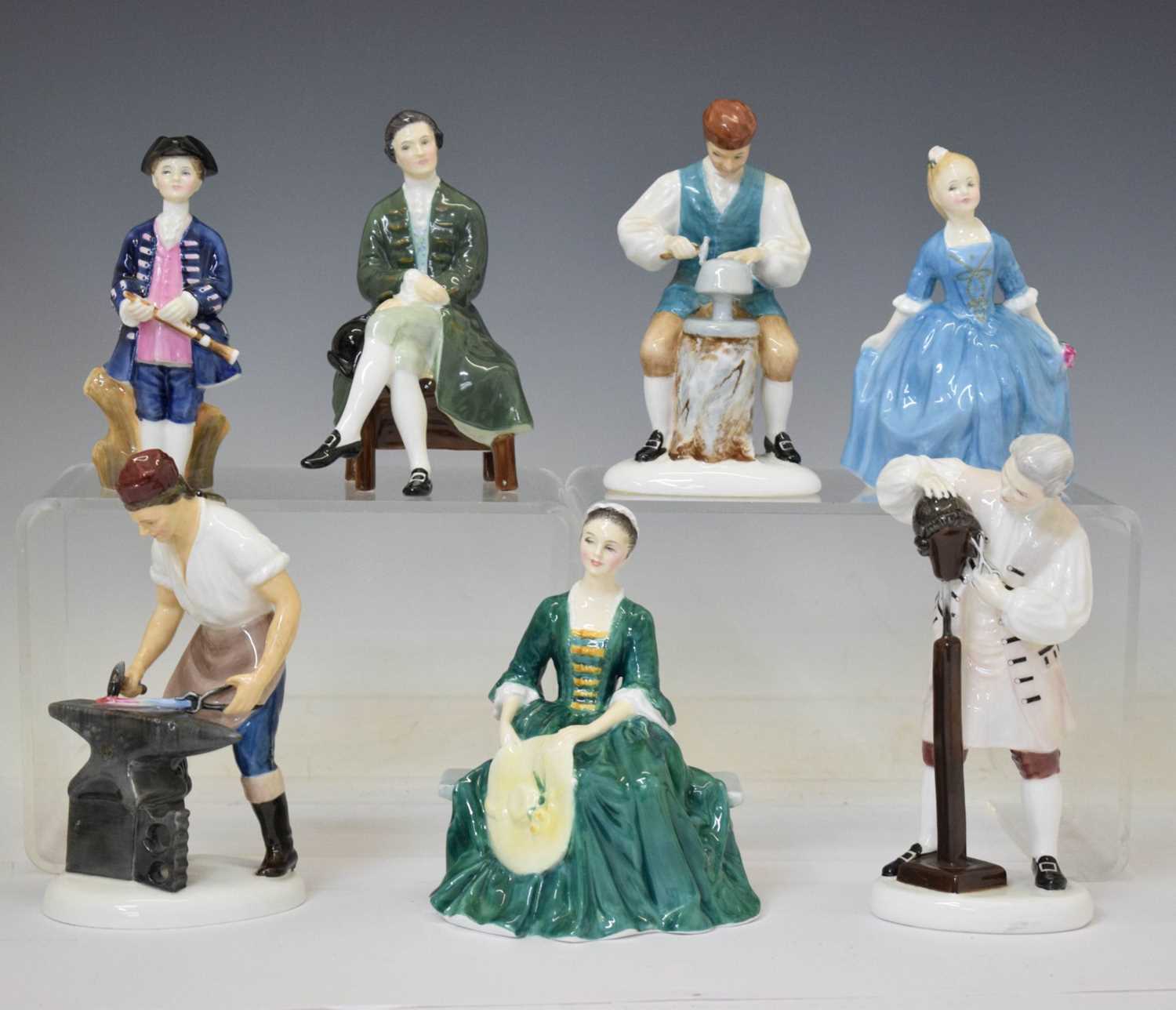 Lot 607 - Royal Doulton - Group of 'Williamsburg' figures