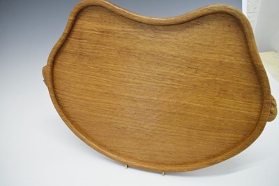 Lot 296 - Workshop of Robert 'Mouseman' Thompson, late 20th Century English oak kidney-shaped tray