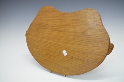 Lot 296 - Workshop of Robert 'Mouseman' Thompson, late 20th Century English oak kidney-shaped tray