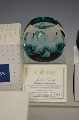Lot 573 - Collection of eleven limited edition Caithness glass paperweights