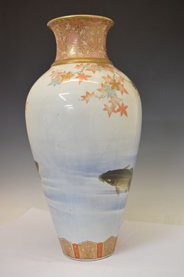 Lot 238 - Large Japanese Fukagawa porcelain vase