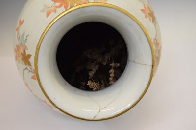 Lot 238 - Large Japanese Fukagawa porcelain vase