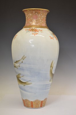 Lot 238 - Large Japanese Fukagawa porcelain vase