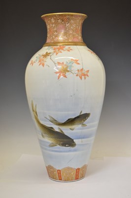 Lot 238 - Large Japanese Fukagawa porcelain vase