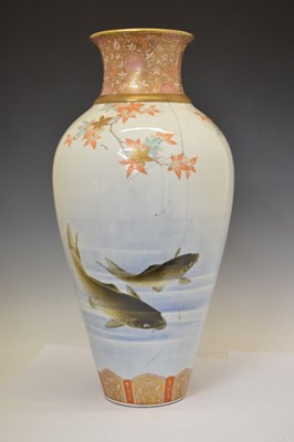 Lot 238 - Large Japanese Fukagawa porcelain vase