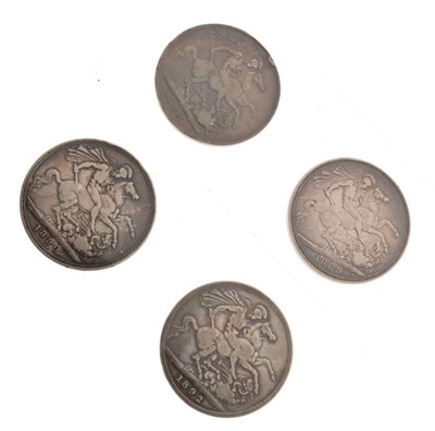 Lot 167 - Coins - Four Victorian Jubilee Head Crowns