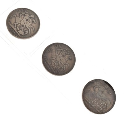 Lot 166 - Coins - Three Crowns, 1891, 1900 & 1902