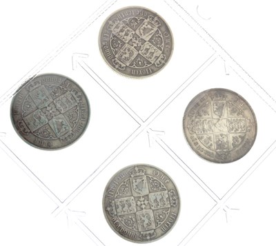 Lot 168 - Coins - Four Victorian Gothic Florins