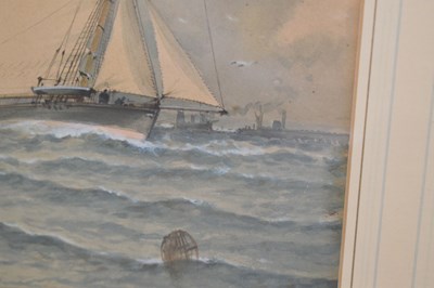 Lot 634 - Albert Ernest Markes (British 1865-1901) - Pair of marine watercolours