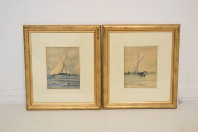 Lot 634 - Albert Ernest Markes (British 1865-1901) - Pair of marine watercolours