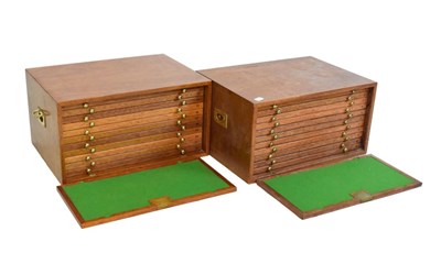 Lot 185 - Pair of Collectors or coin cabinets