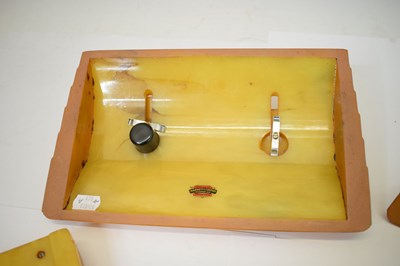 Lot 362 - Four Art Deco amber Bakelite desk items