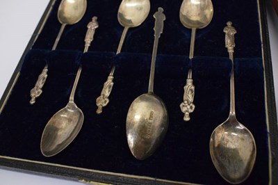 Lot 142 - Quantity of cased silver and silver-plated flatware