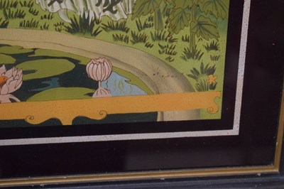 Lot 739 - Art Nouveau reverse print on glass