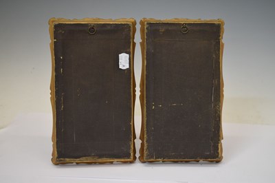 Lot 230 - Two German painted porcelain plaques in the manner of KPM Berlin