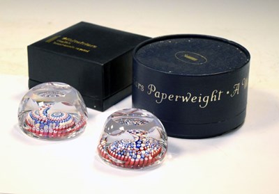 Lot 338 - Two Whitefriars millefiori paperweights