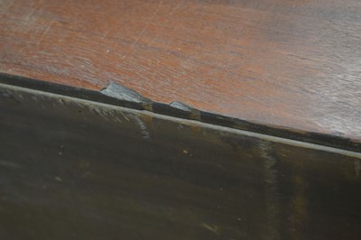 Lot 780 - Victorian brass bound teak military or 'Campaign' chest
