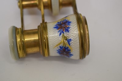 Lot 388 - Pair of early 20th century enamel opera glasses
