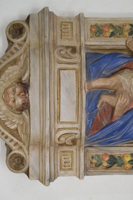 Lot 635 - Early 20th century moulded terracotta plaque by Batignani, Italy