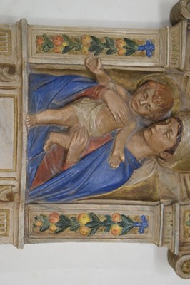 Lot 635 - Early 20th century moulded terracotta plaque by Batignani, Italy