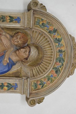 Lot 635 - Early 20th century moulded terracotta plaque by Batignani, Italy