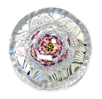 Lot 339 - Wedgwood Glass Coalbrookdale paperweight - Red Carnation