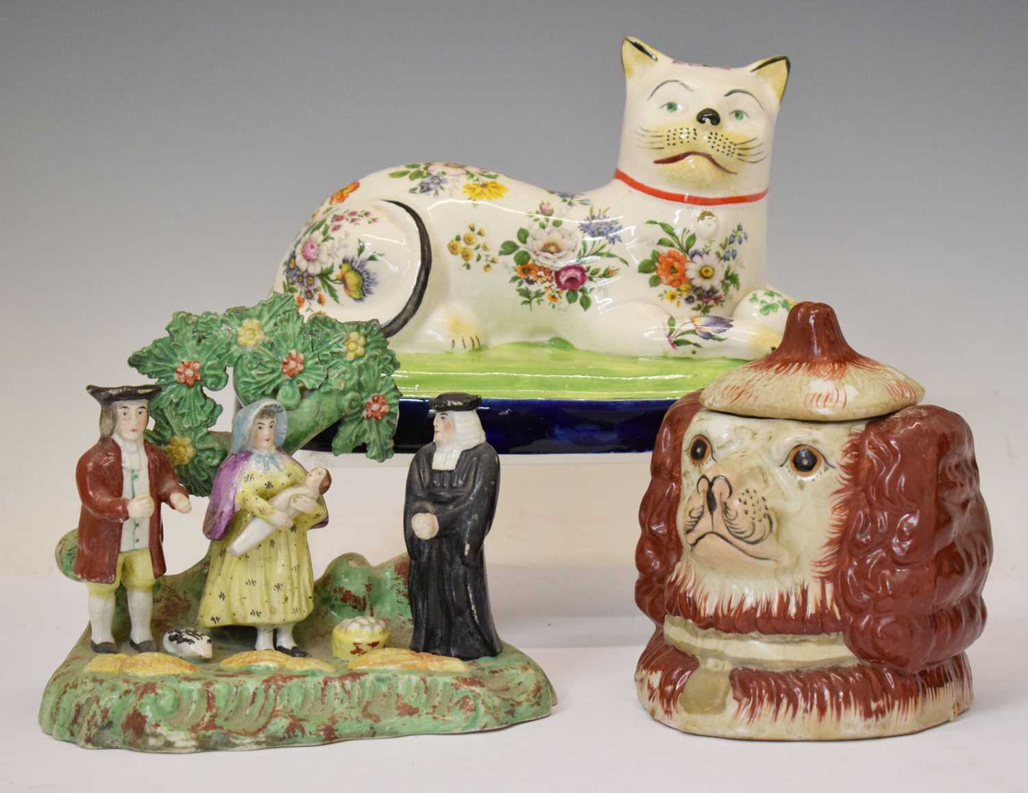 Lot 584 - 19th century Staffordshire pottery Tithe Pig