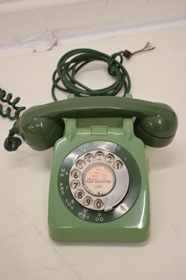 Lot 404 - TE59/2a green telephone, 1970s/80s Telecom Viscount, and black telephone