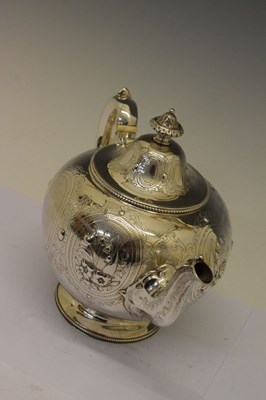 Lot 181 - Victorian silver teapot