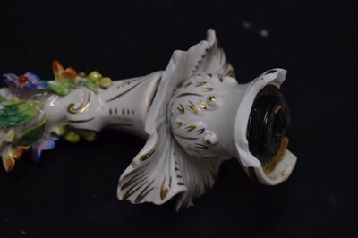 Lot 637 - Large 20th century German porcelain twelve-light ceiling candelabrum or chandelier