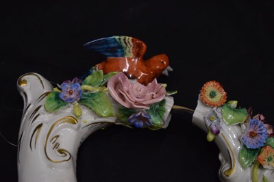 Lot 637 - Large 20th century German porcelain twelve-light ceiling candelabrum or chandelier