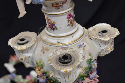 Lot 637 - Large 20th century German porcelain twelve-light ceiling candelabrum or chandelier