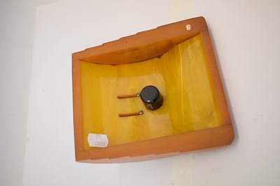 Lot 361 - Art Deco amber bakelite desk accessories