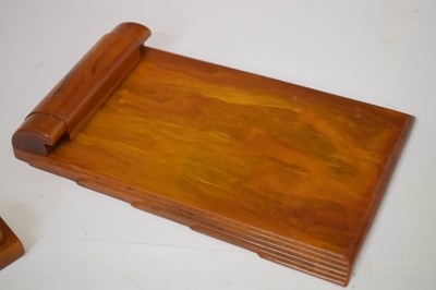 Lot 361 - Art Deco amber bakelite desk accessories